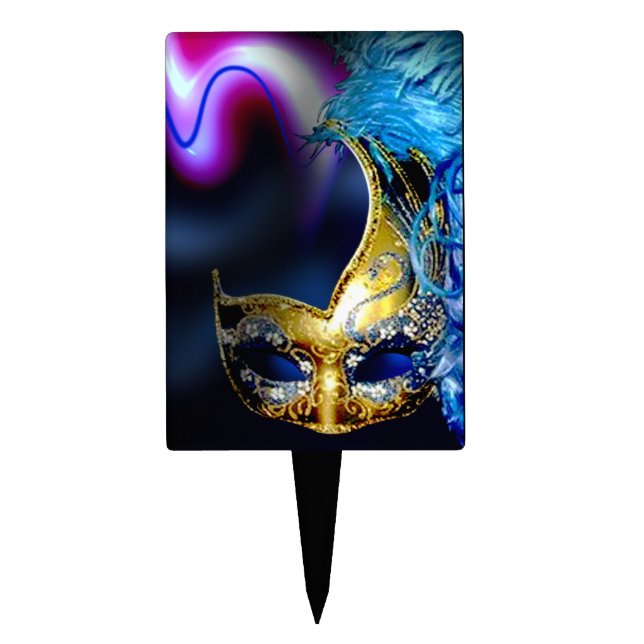 CAKE TOPPER Jazzy Masquerade Costume Party (Front)