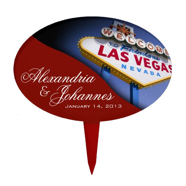CAKE TOPPER Las Vegas Sign (Front)