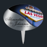 CAKE TOPPER Las Vegas Sign<br><div class="desc">Las Vegas Birthday cake topper pick. Use the orange customize it button above to add your text and the background color of your choice.</div>