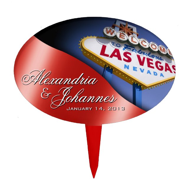 CAKE TOPPER Las Vegas Sign (Front)