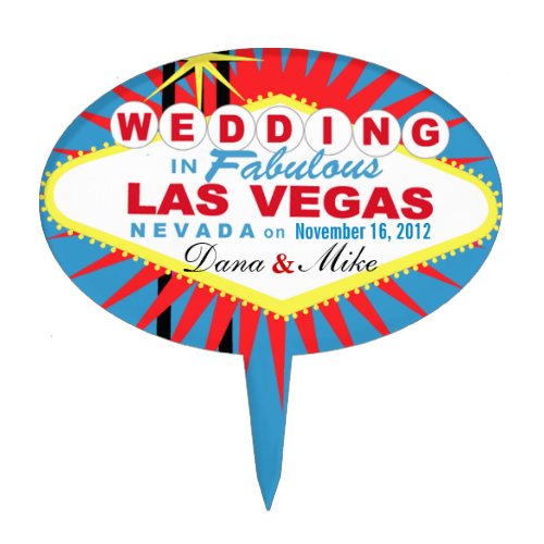 CAKE TOPPER Las Vegas Wedding Sign