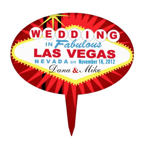 CAKE TOPPER Las Vegas Wedding Sign