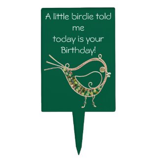 Cake Topper - Little birdie told me …