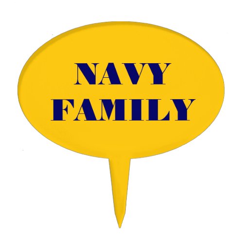 Cake Topper Navy Family