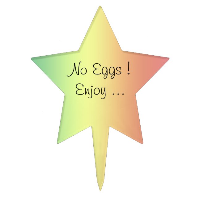 Cake topper - No Eggs (Front)