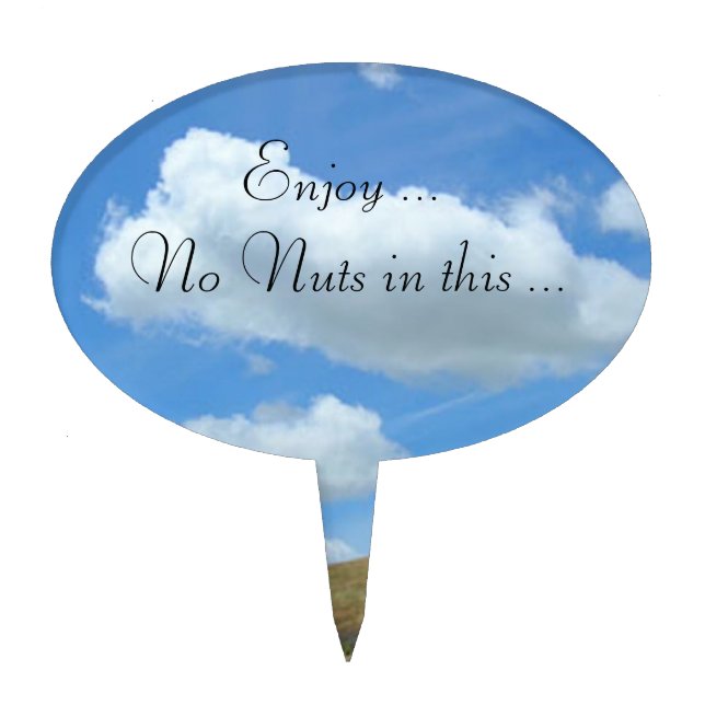Cake Topper - No Nuts (Front)