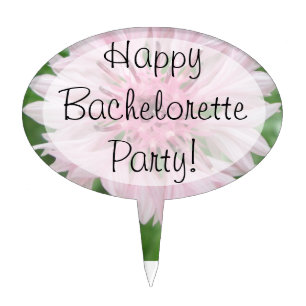 Cake Topper - Pink/Pink Bachelor's Button
