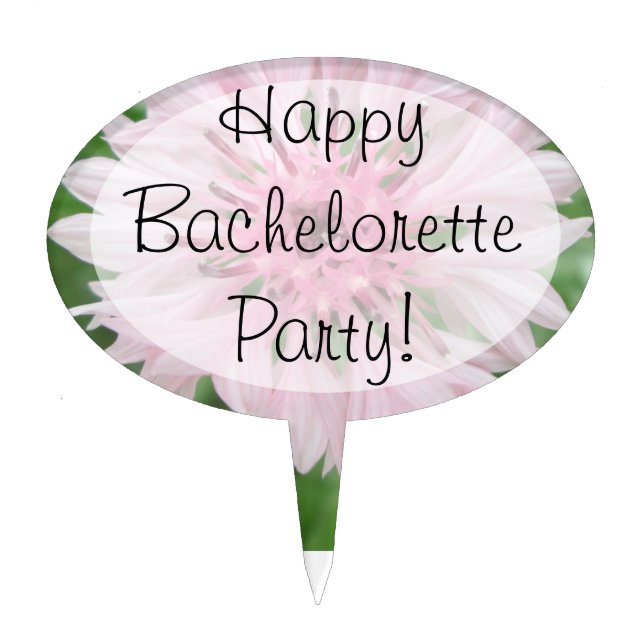 Cake Topper - Pink/Pink Bachelor's Button (Front)