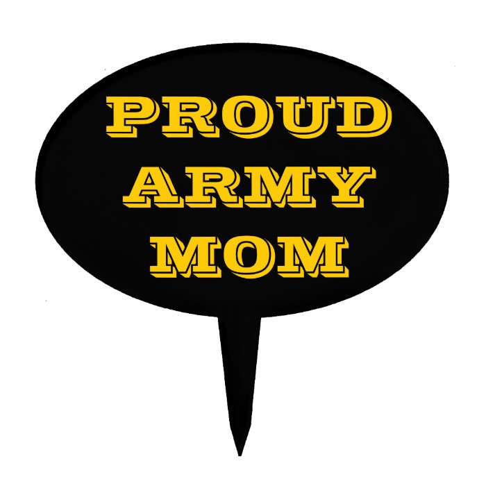 Cake Topper Proud Army Mom