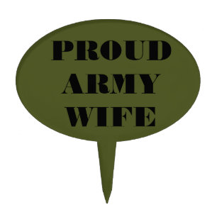 Cake Topper Proud Army Wife