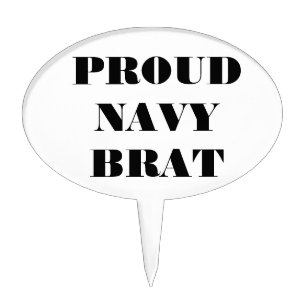 Cake Topper Proud Navy Brat