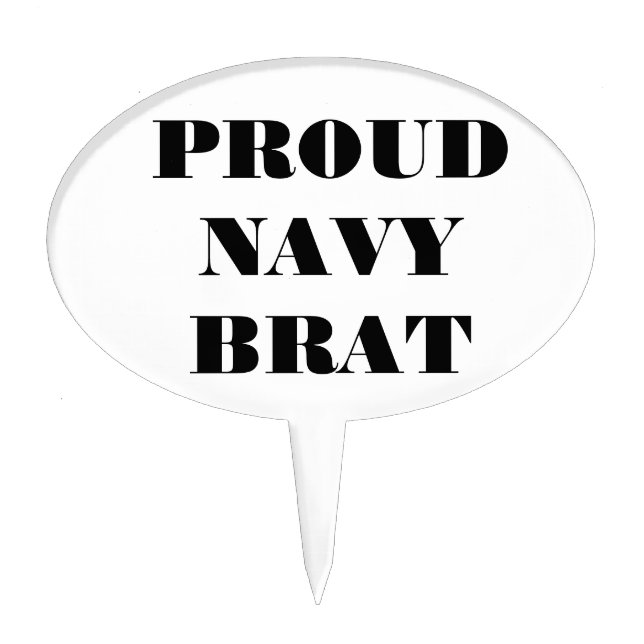 Cake Topper Proud Navy Brat (Front)