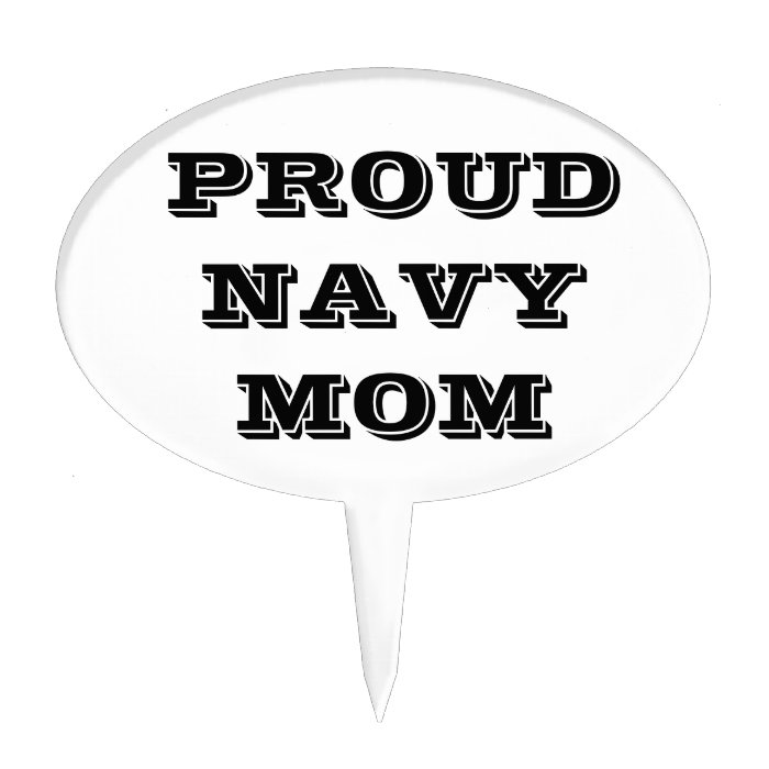 Cake Topper Proud Navy Mom