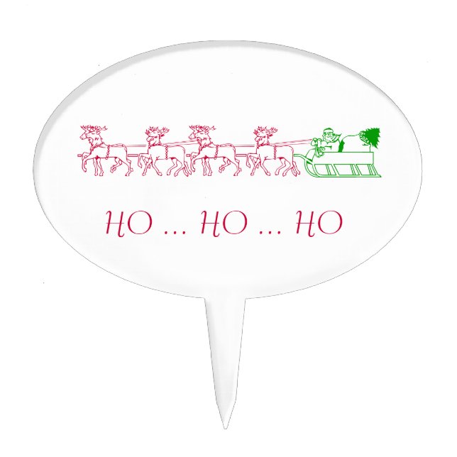 Cake Topper - Santa's sleigh (Front)