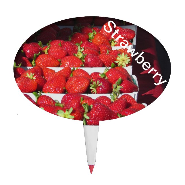 Cake Topper - Strawberries in Basket (Front)
