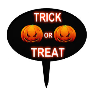 Cake Topper Trick Or Treat Pumpkins