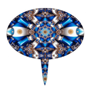 Cake Topper with Argentinian Colors Design