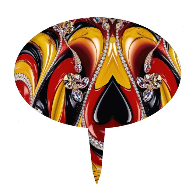 Cake Topper with Belgian Colors Design (Front)