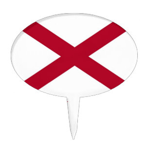 Cake Topper with Flag of Alabama