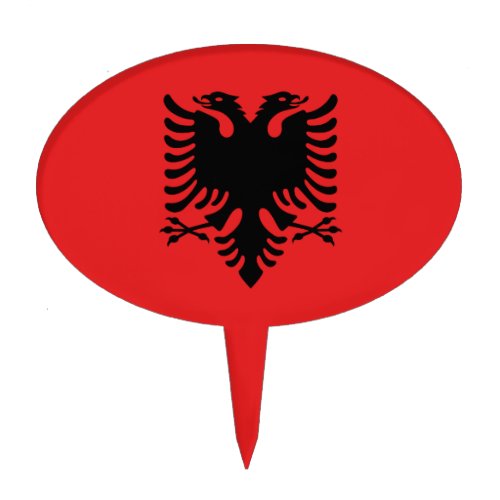 Cake Topper with Flag of Albania