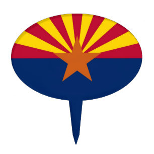 Cake Topper with Flag of Arizona, USA