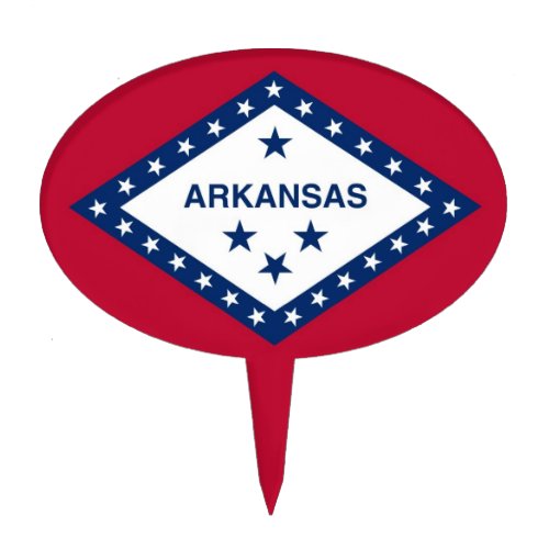 Cake Topper with Flag of Arkansas USA