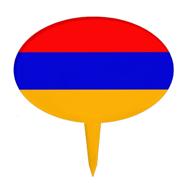 Cake Topper with Flag of Armenia (Front)