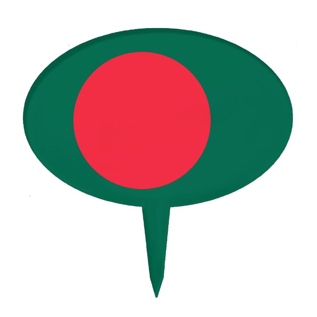 Cake Topper with Flag of Bangladesh (Front)