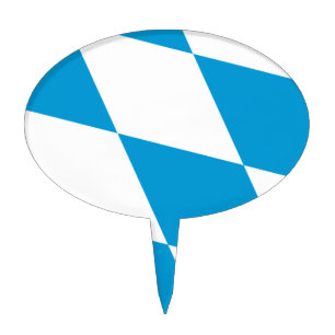 Cake Topper with Flag of Bavaria, Germany