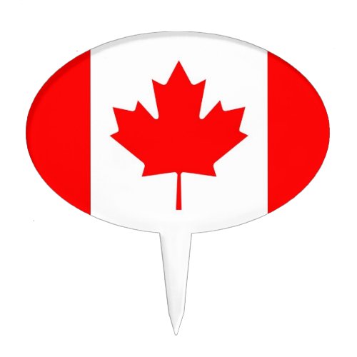 Cake Topper with Flag of Canada