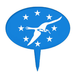 Cake Topper with Flag of Corpus Christi City, USA