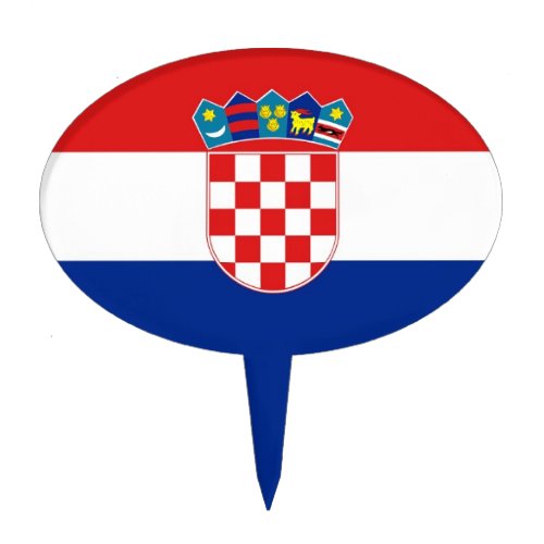 Cake Topper with Flag of Croatia
