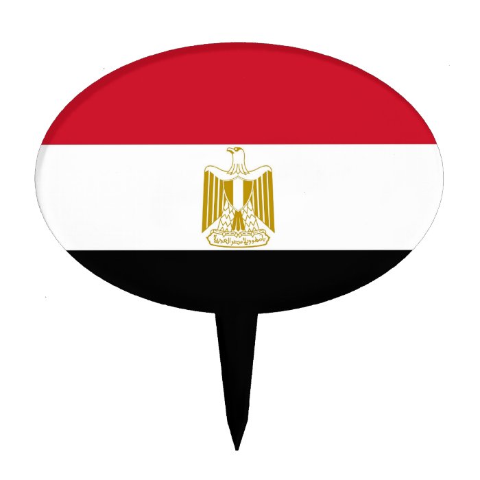 Cake Topper with Flag of Egypt