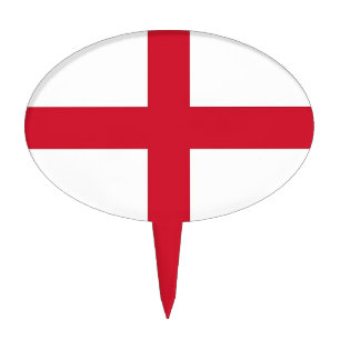 Cake Topper with Flag of England