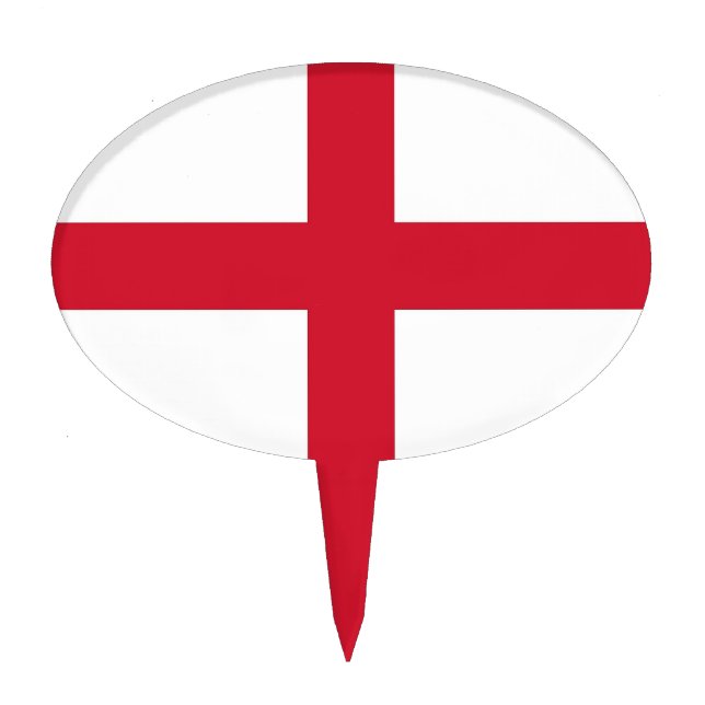 Cake Topper with Flag of England (Front)