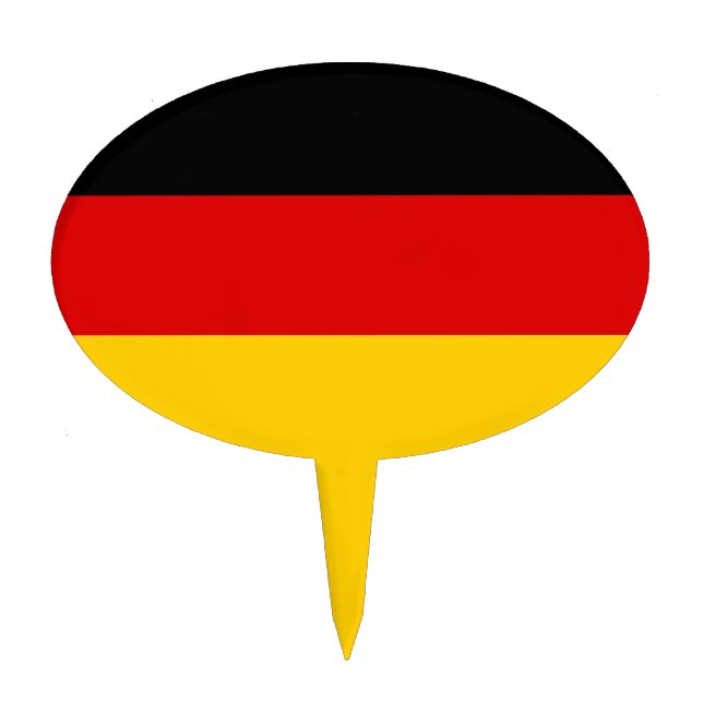 Cake Topper with Flag of Germany (Front)