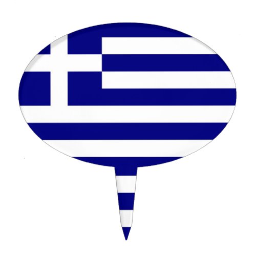 Cake Topper with Flag of Greece
