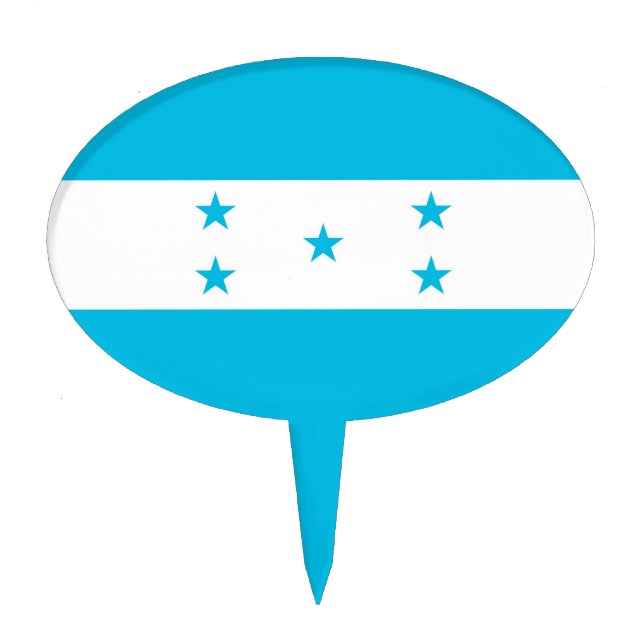 Cake Topper with Flag of Honduras (Front)