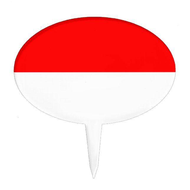 Cake Topper with Flag of Indonesia (Front)