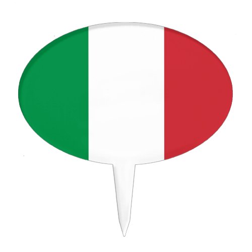 Cake Topper with Flag of Italy