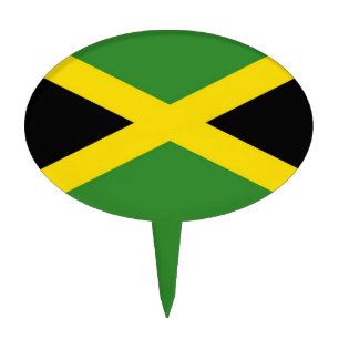 Cake Topper with Flag of Jamaica