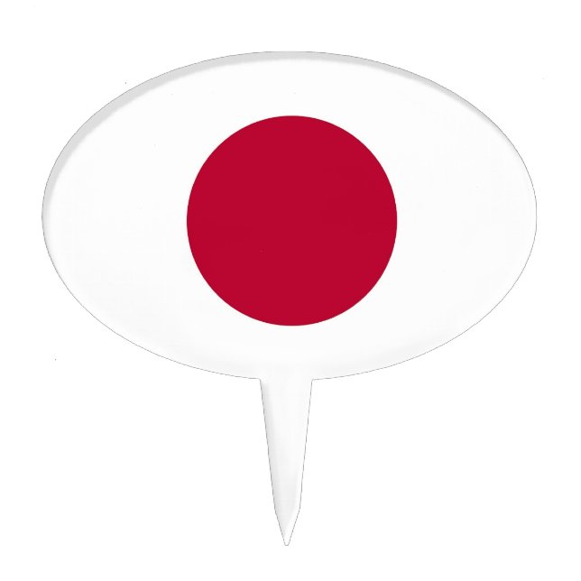 Cake Topper with Flag of Japan (Front)
