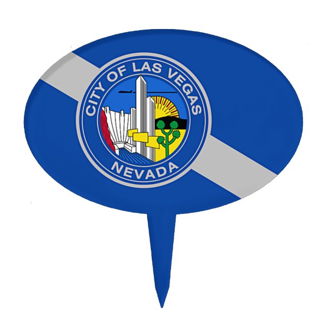 Cake Topper with Flag of Las Vegas City, Maryland (Front)