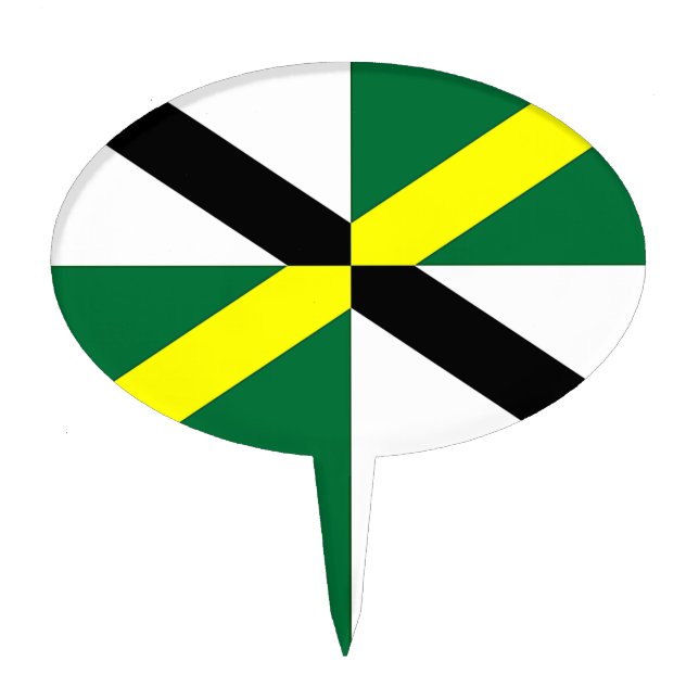 Cake Topper with Flag of Monterey City, California (Front)