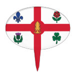 Cake Topper with Flag of Montreal, Canada