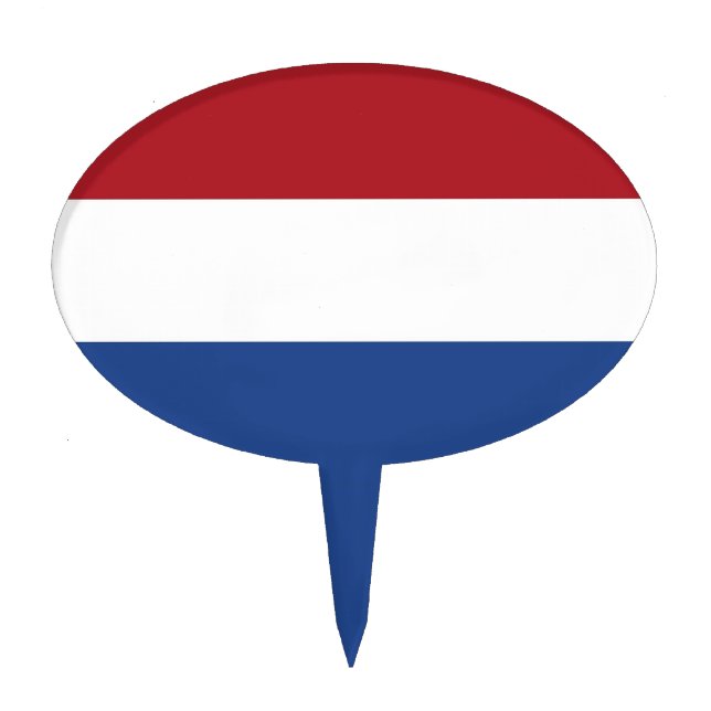 Cake Topper with Flag of Netherlands (Front)