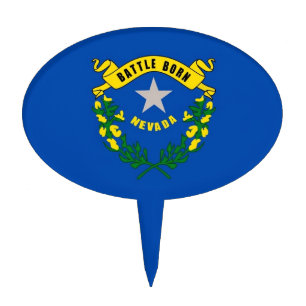 Cake Topper with Flag of Nevada, USA