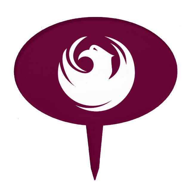 Cake Topper with Flag of Phoenix, Arizona (Front)