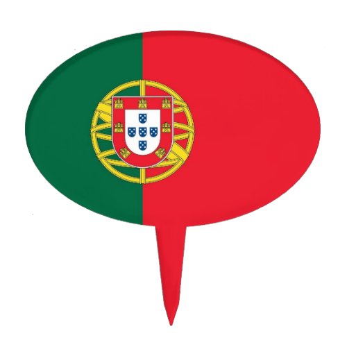 Cake Topper with Flag of Portugal