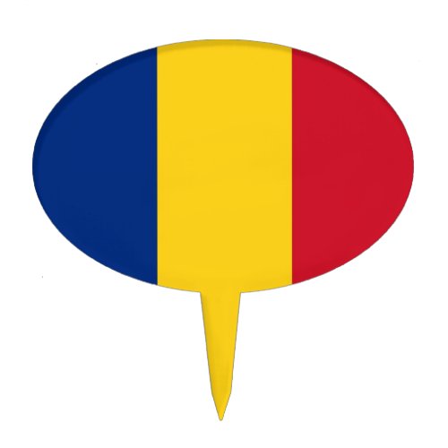 Cake Topper with Flag of Romania